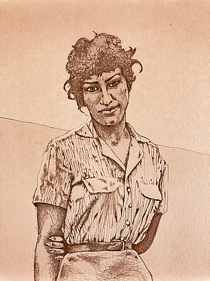 Ritratto della poetessa Forugh Farrokhzād