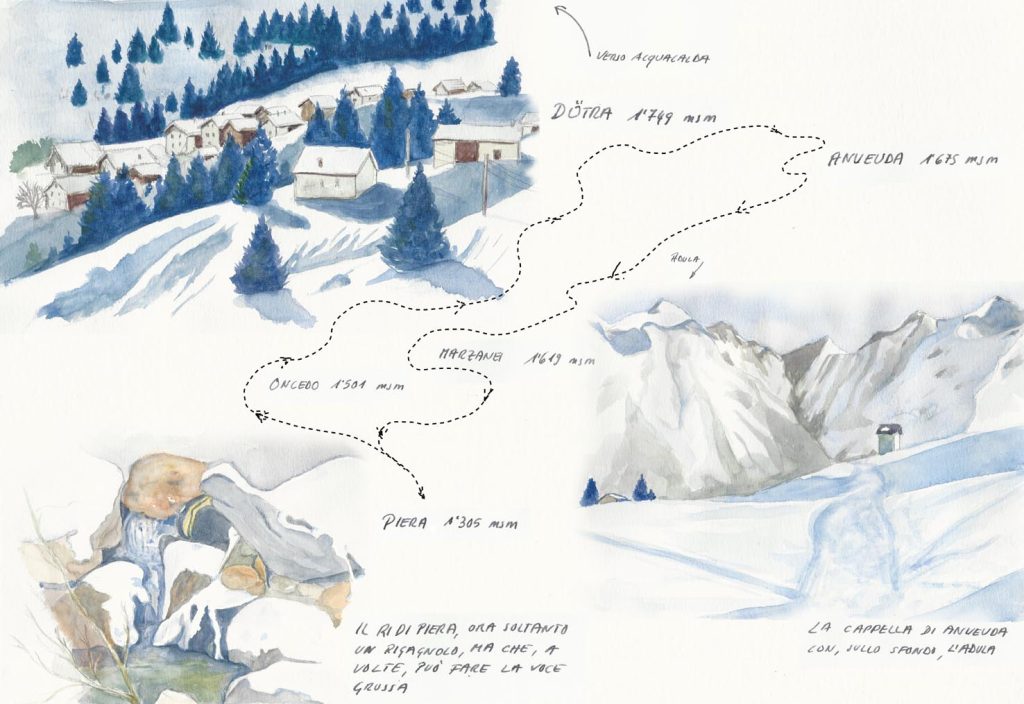 L’itinerario illustrato dall’autore del reportage