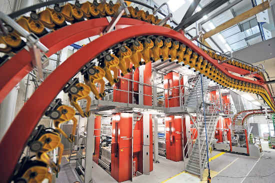 La rotativa del Centro Stampa Ticino (CdT - Crinari)