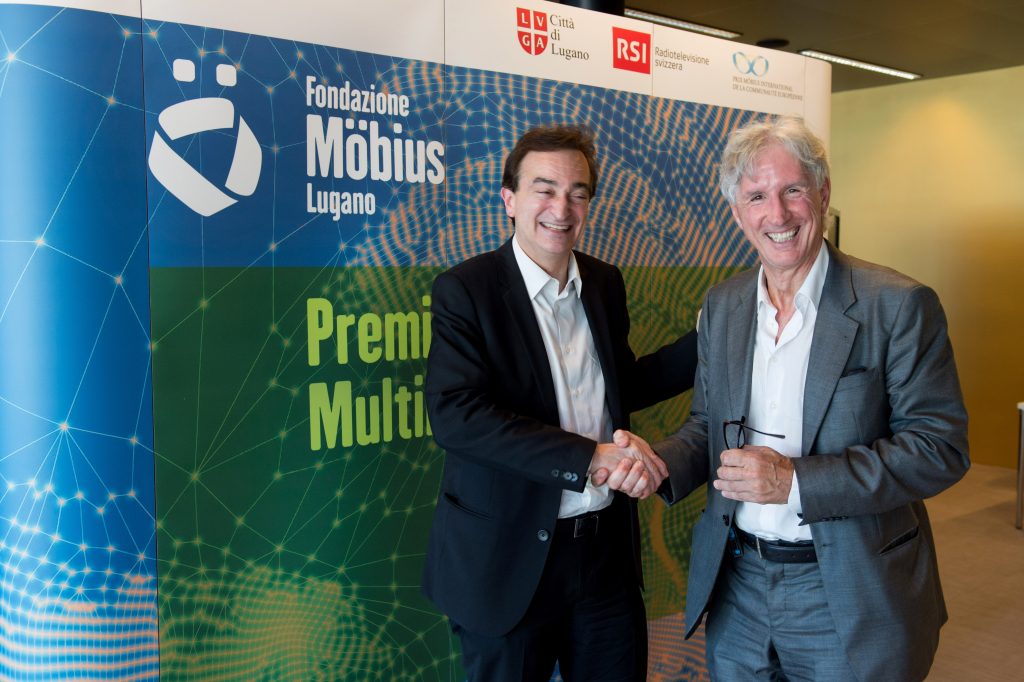 Marco Borradori, presidente della Fondazione recentemente scomparso, e Alessio Petralli al Möbius 2017