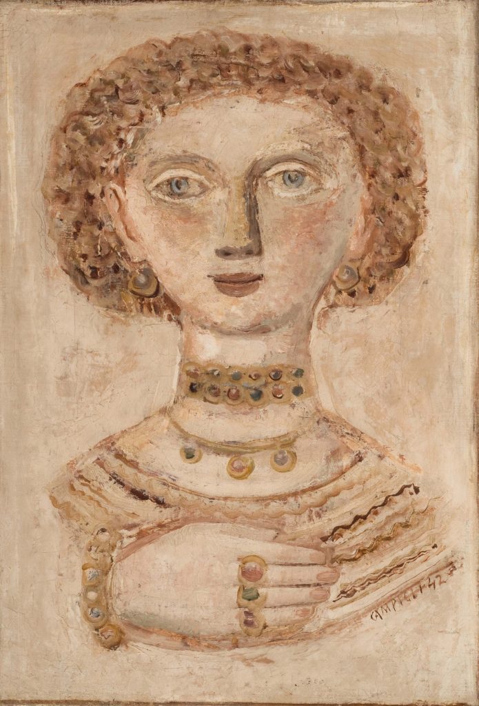  Massimo Campigli, Donna ingioiellata, 1942 (© 2022, ProLitteris, Zürich)                            