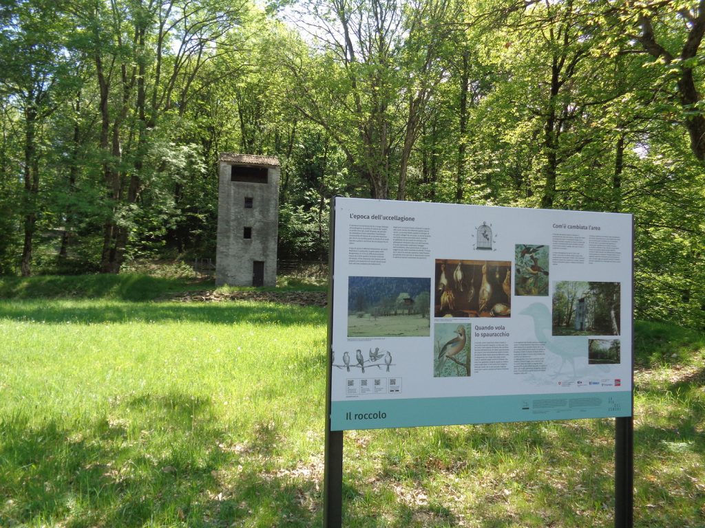 Il roccolo è il punto più alto del percorso a 620 metri d’altitudine, poi si imbocca la Via dei briganti (E. Stampanoni)