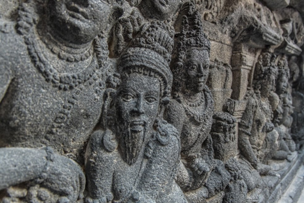 Bassorilievo Ramayana sul templio di Prambanan
