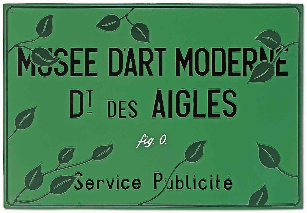 Musée d'Art Moderne, Département des Aigles, Service Publicité, 1971 (© Succession Marcel Broodthaers / 2022, ProLitteris, Zürich)