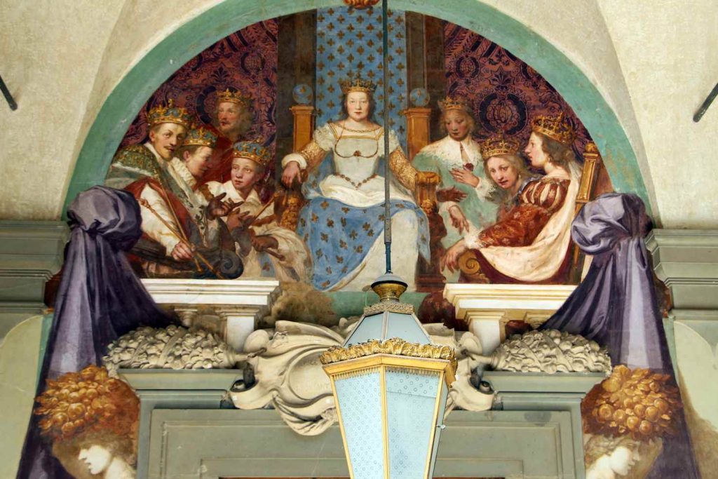 Fasti medicei di Volterrano: Caterina de Medici con i figli, 1637 (Sailko)