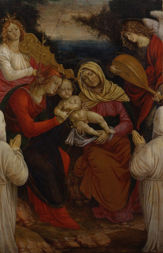 Gaudenzio Ferrari, Madonna con il Bambino, Sant’Anna, angeli musicanti e i donatori, 1508-1509 (Musei Reali di Torino Galleria Sabauda)