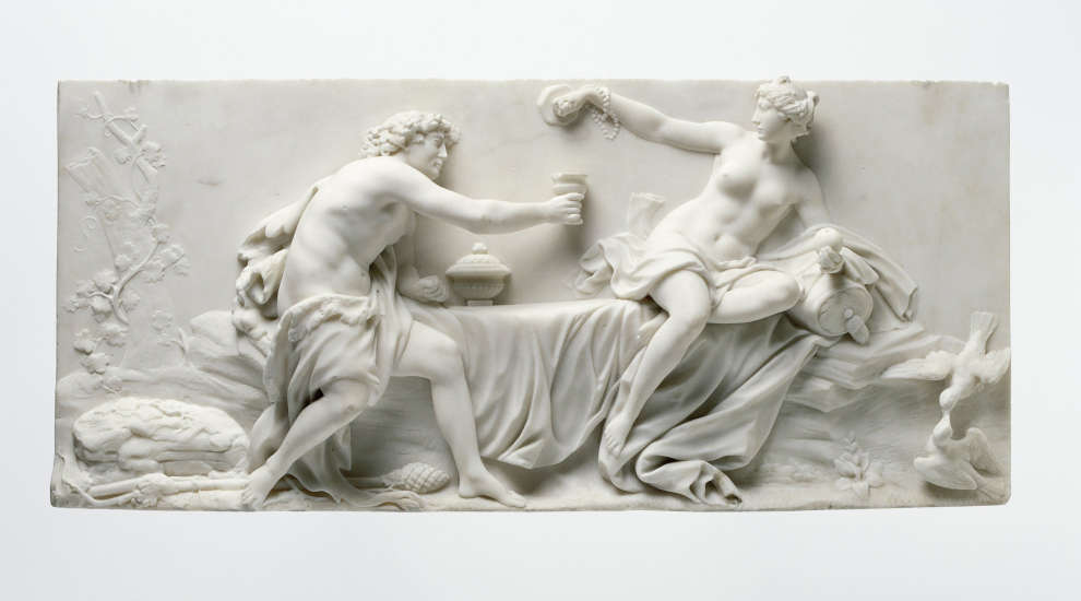 Alleanza tra Bacco e Venere, bassorilievo olandese in marmo, 1750-1775 (Marka)