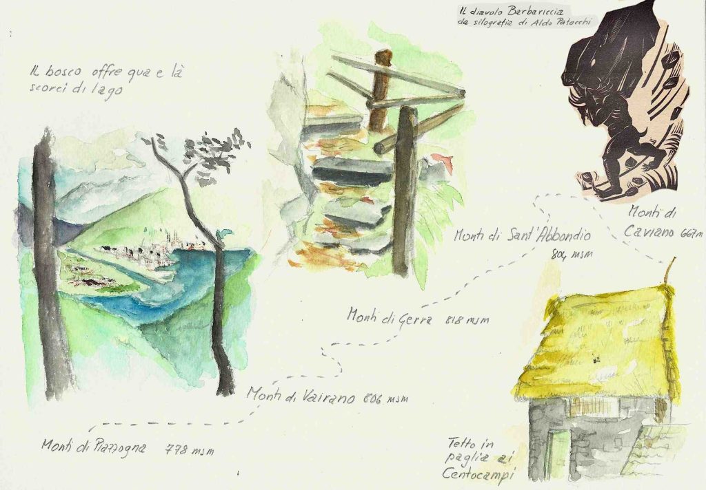 Illustrazione del percorso, di Romano Venziani