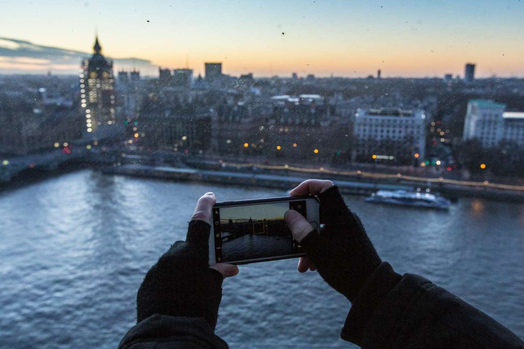 Vista dal London Eye (Big Ben chiuso sullo sfondo)