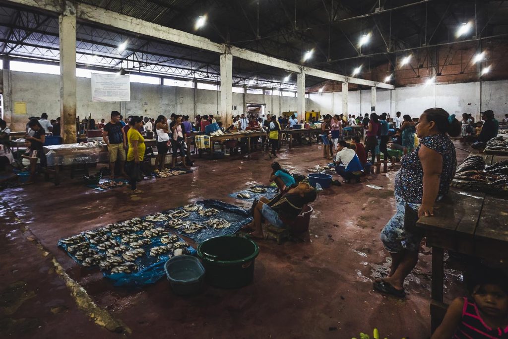 Il mercato di Nauta, a sud di Iquitos, ogni mattina si popola di venditori che arrivano via fiume portando prodotti dai vari villaggi della foresta