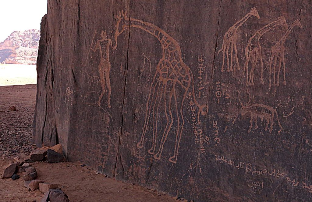 Giraffe raffigurate nelle pitture rupestri