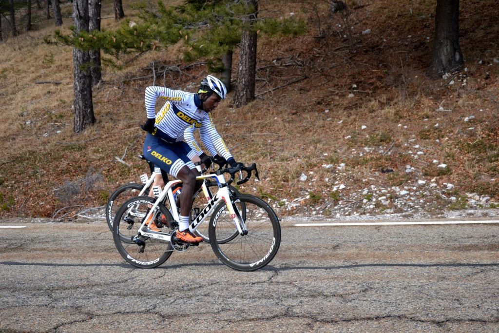 Il ciclista eritreo Biniyam Ghirmay al Tour de la Provence 2021 (Biniam Girmay)