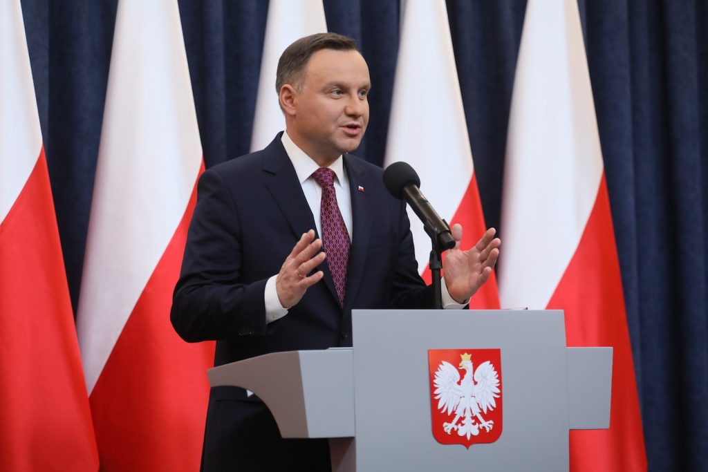 Il presidente polacco Andrzej Duda ha difeso le leggi stigmatizzate da Bruxelles (AFP)