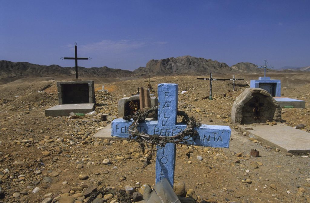 Cajamarca, strada tra Cajamarca e Trujillo. Cimitero del deserto