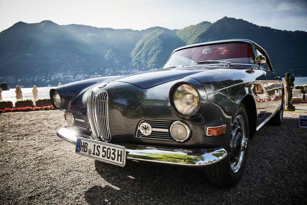 Una delle auto d’epoca esposte nel 2016 al Concorso d’Eleganza di Villa d’Este, sul lago di Como