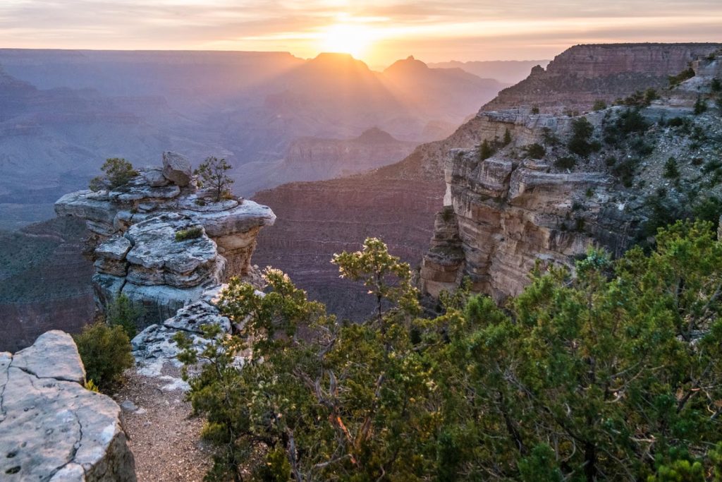 lba da Mather Point, sul South Rim