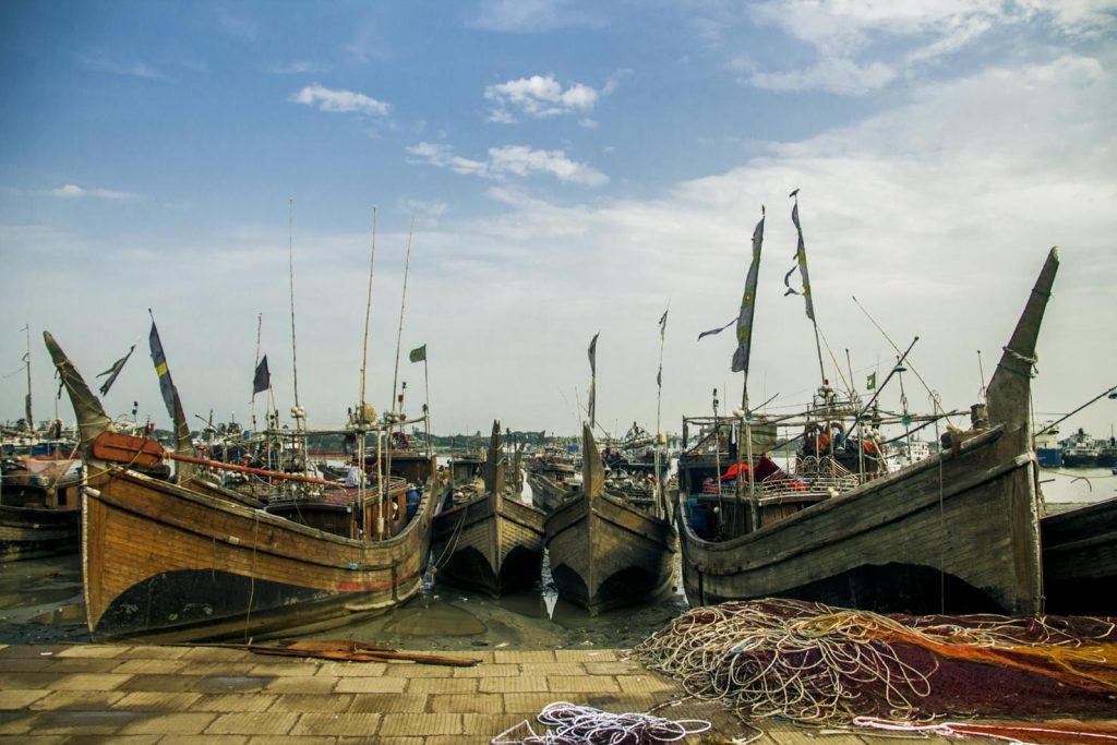 Le barche tirate in secca