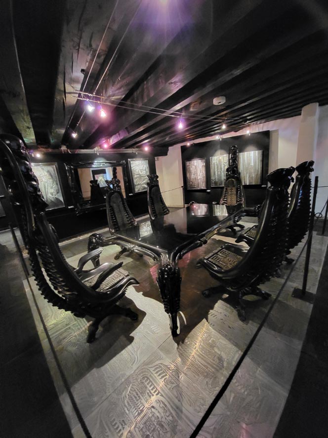 Il trono degli Harkonnen nella sala delle riunioni, ideazione per Dune di Jodorowsky