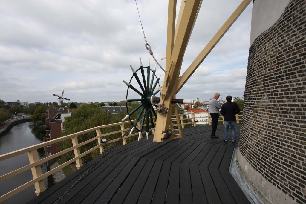L'argano del De Walvisch sulla terrazza