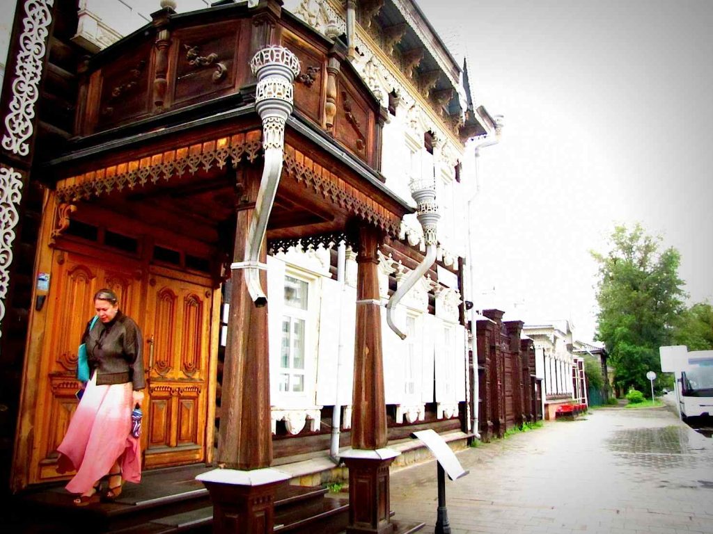La Casa di pizzo a Irkutsk, edificio ligneo del tardo XIX sec.