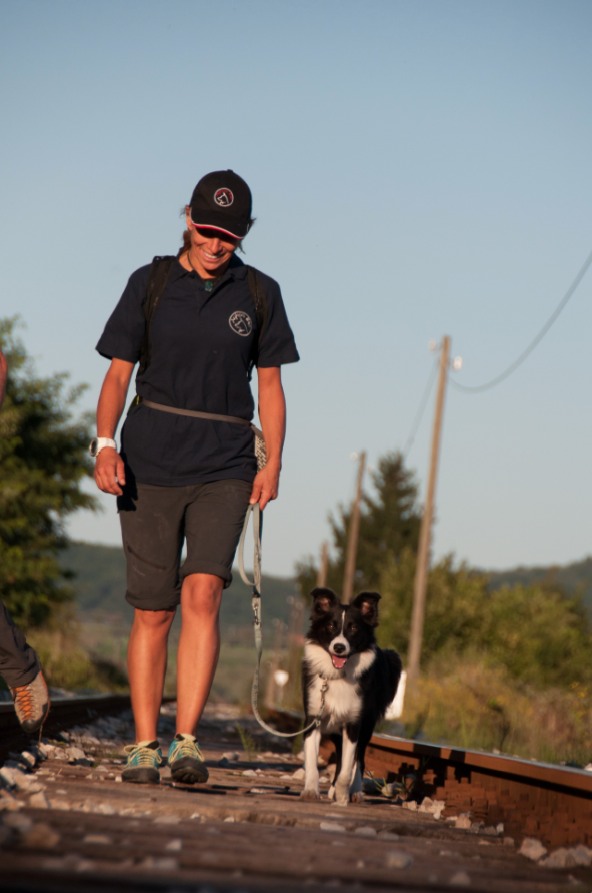 Desirée Mallè, con uno dei suoi cani