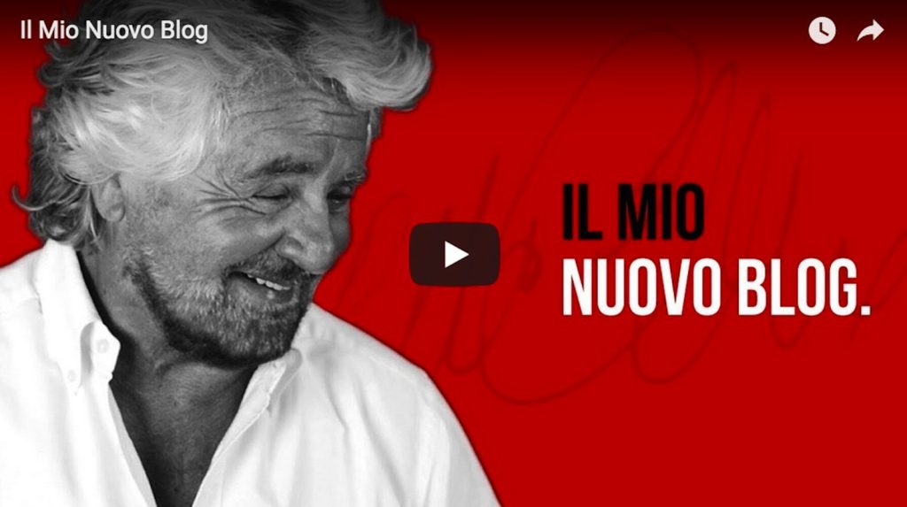 Beppe Grillo ha lasciato ai 5 Stelle il suo vecchio blog e ne ha aperto uno nuovo