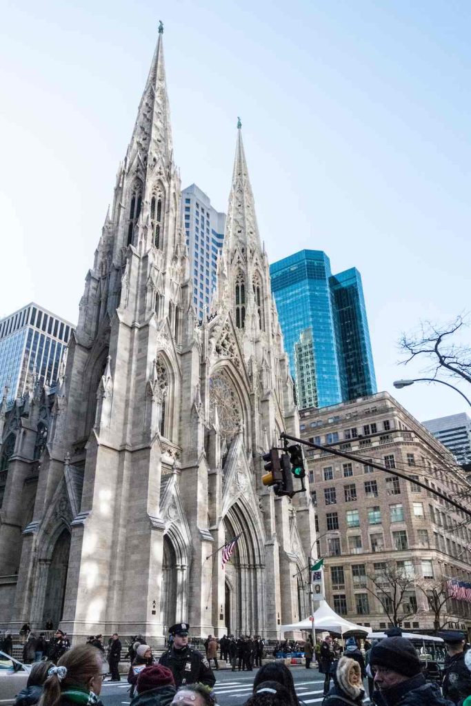 La Cattedrale di St Patrick’s sulla Fifth Avenue, prima della parata