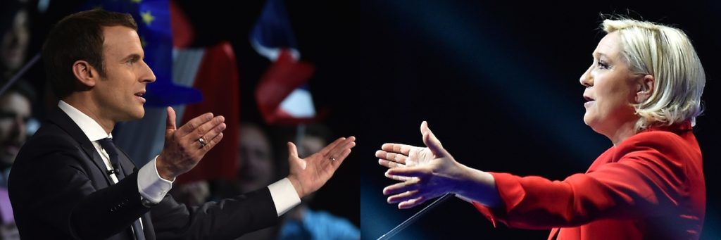 Emmanuel Macron e Marine Le Pen: il 7 maggio si sfideranno per il turno decisivo (AFP)
