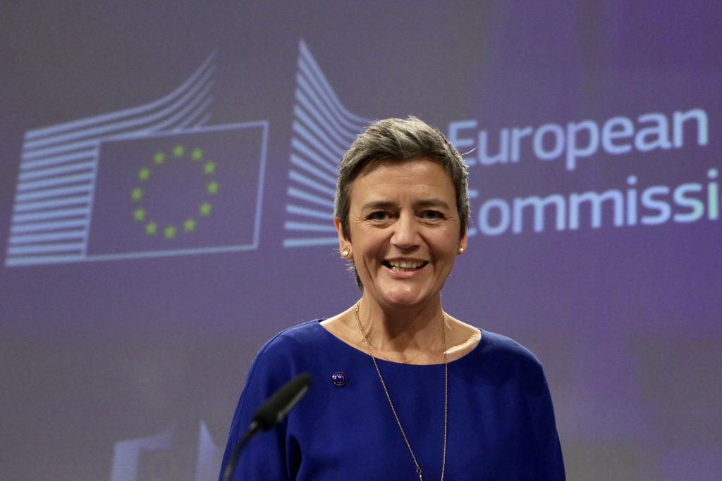 L'economista danese Margrethe Vestager ha ottime chance per succedere a Juncker alla guida della Commissione europea (AFP)