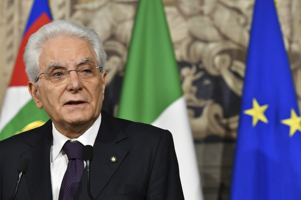 Il capo delle Stato italiano Sergio Mattarella (AFP)