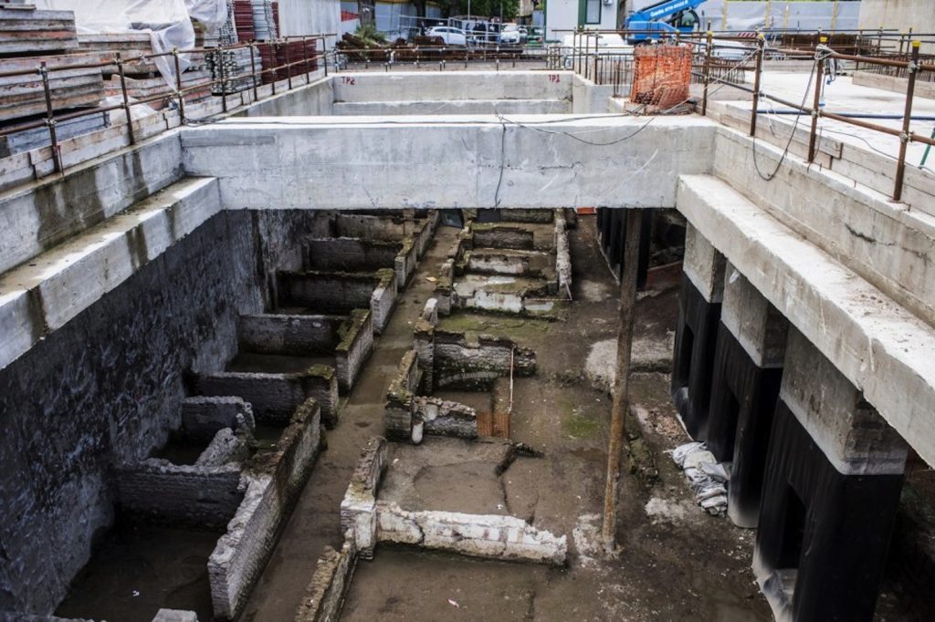 I lavori della fermata Amba Aradam, in zona archeologica, che sarà intitolata a Giorgio Marincola