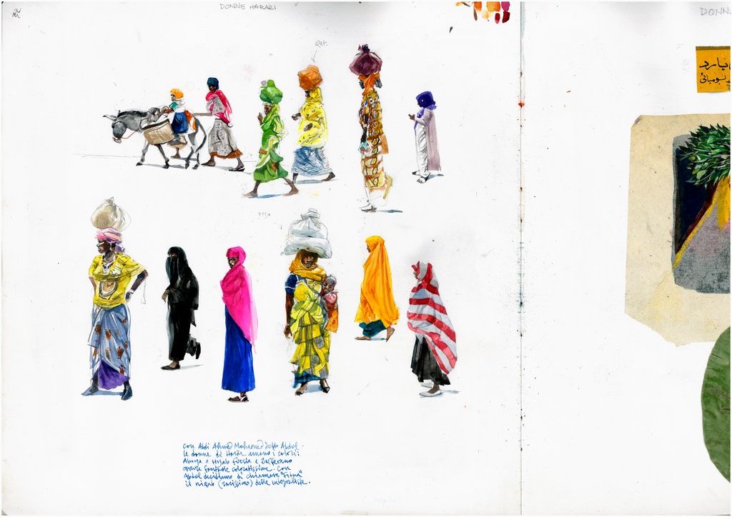 Le vesti delle donne di Harar sono variopinte come ali di farfalle