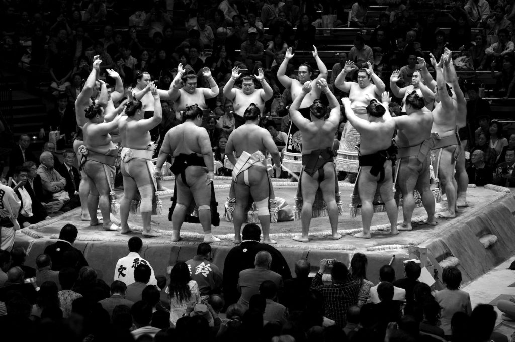 Un torneo di sumo a Tokyo (AFP)