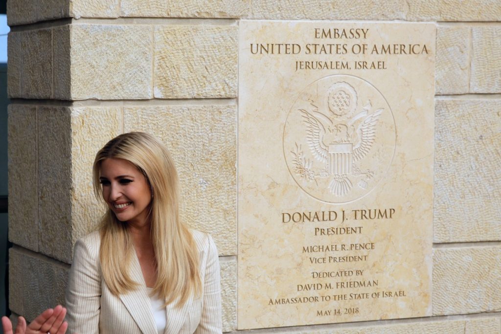 Ivanka Trump inaugura la sede dell’ambasciata Usa trasferitasi a Gerusalemme (Keystone)