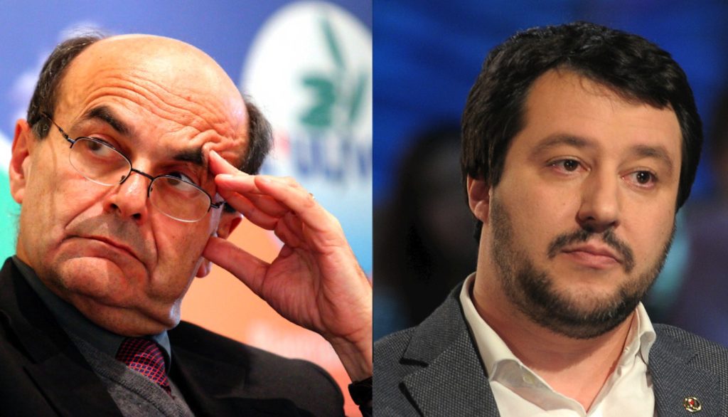 Luigi Bersani e Matteo Salvini (Marka)