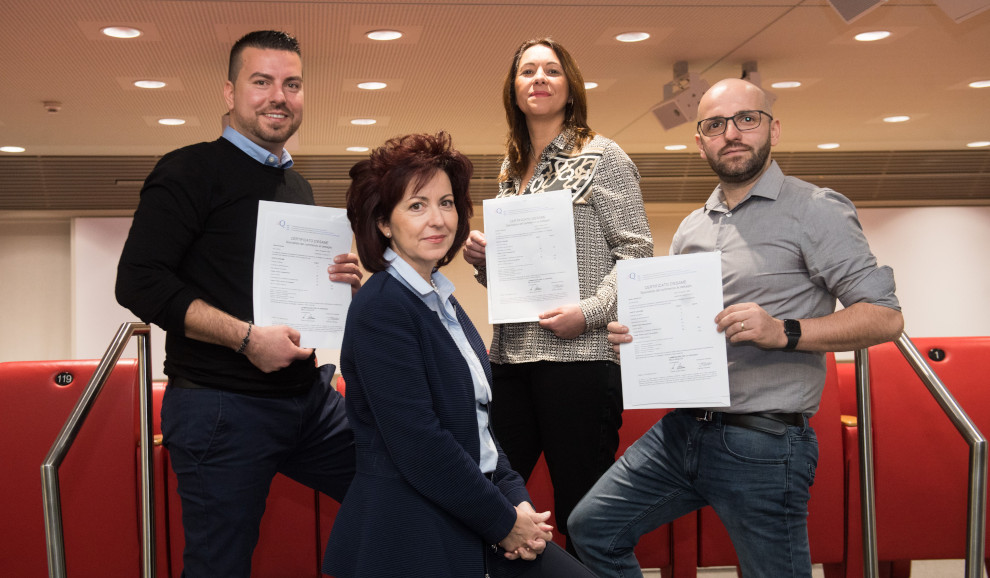 Da sin. Bosko Stojcev, Rosy Croce, Romina Favale, Sejdiu Gazmend (Ti-Press)