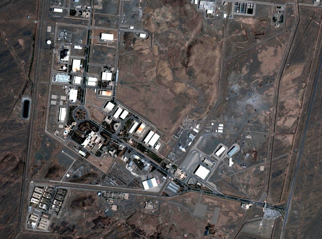 Un’immagine satellitare del sito di Natanz nel 2020 (Keystone)