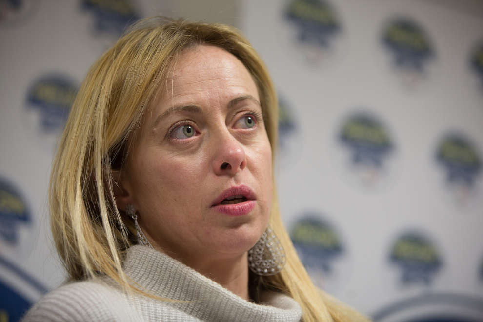 Giorgia Meloni, contraria agli immigrati e ai gay (Marka)