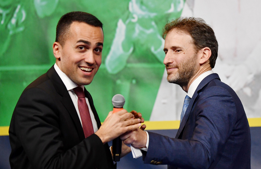 Luigi Di Maio con Casaleggio jr.(AFP)
