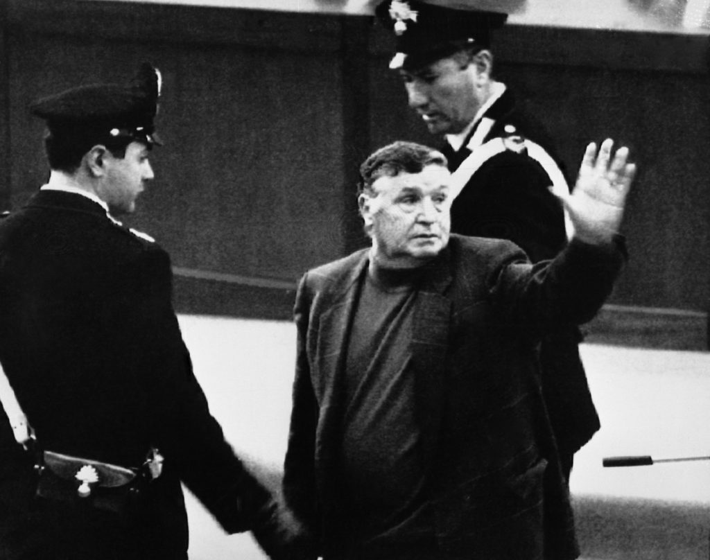 Totò Riina, soprannominato «U curtu» per la sua bassa statura, o Belva per via della sua ferocia, fu arrestato nel 1993 (Keystone)