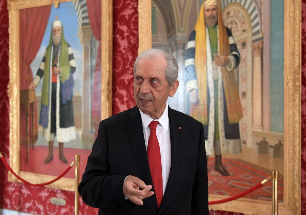 Il presidente ad interim Mohamed Ennaceur in carica dopo la morte di Essebsi (AFP)