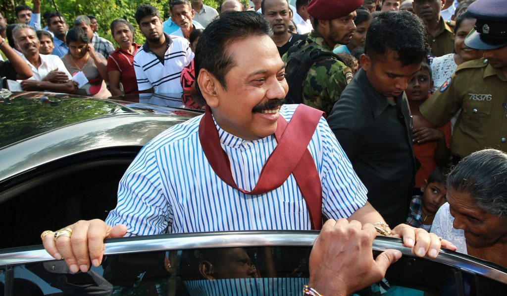 L’ex presidente singalese Rajapaksa (AFP)