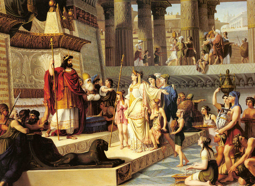 La regina di Saba in visita a Salomone, olio su tela di Giovanni Demin, XIX secolo, collezione privata (wikipedia)