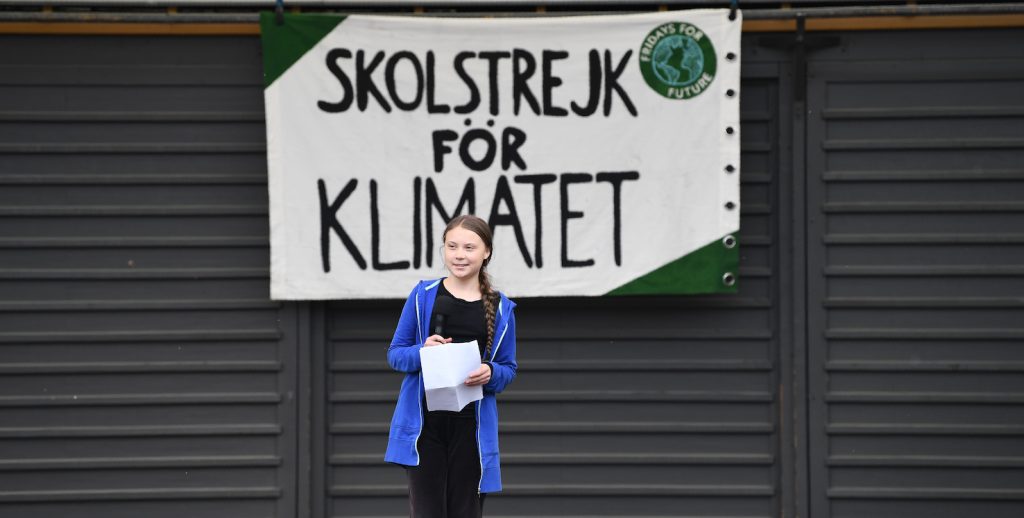Greta Thunberg, la giovane attivista svedese per lo sviluppo sostenibile e contro il cambiamento climatico (AFP)