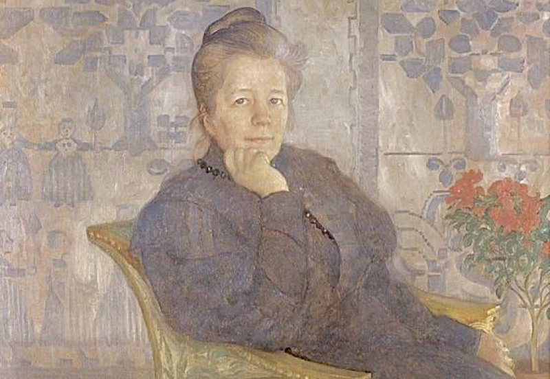 La scrittrice in un ritratto del 1908 di Carl Larsson. (Wikimedia Commons)