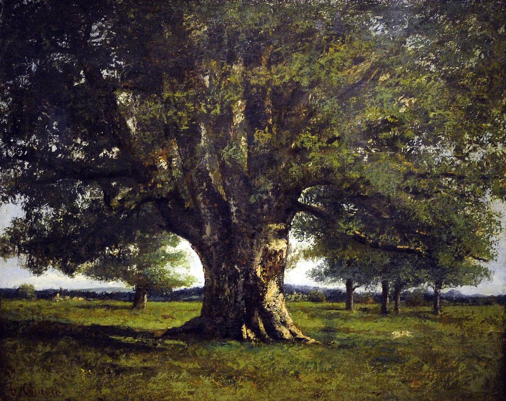 Gustave Courbet <i>La quercia di Flagey</i>, 1864, olio su tela (Ornans, Musée Gustave Courbet)