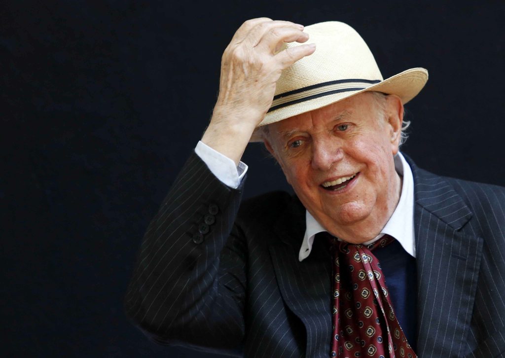 Dario Fo in occasione di una visita a Chiasso nel 2014 (Keystone)