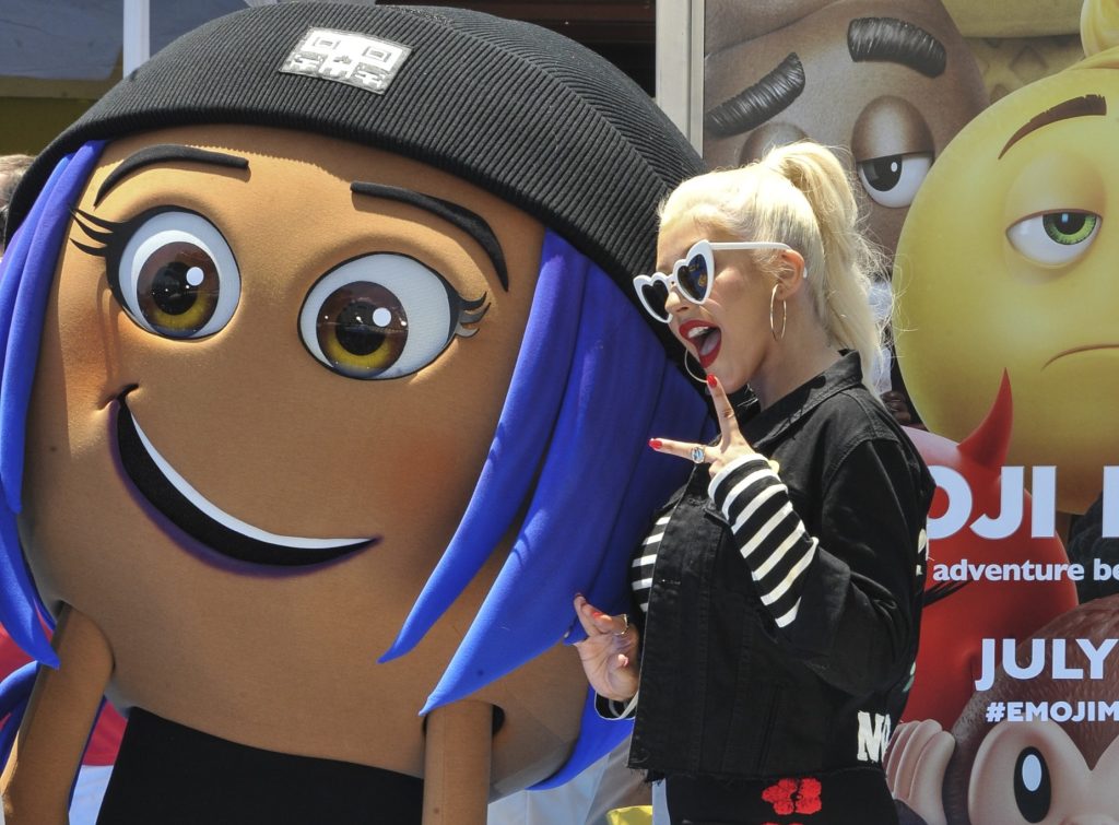 Christina Aguilera con un’emoji in occasione della prima del film, avvenuta in luglio a LA. (Keystone)