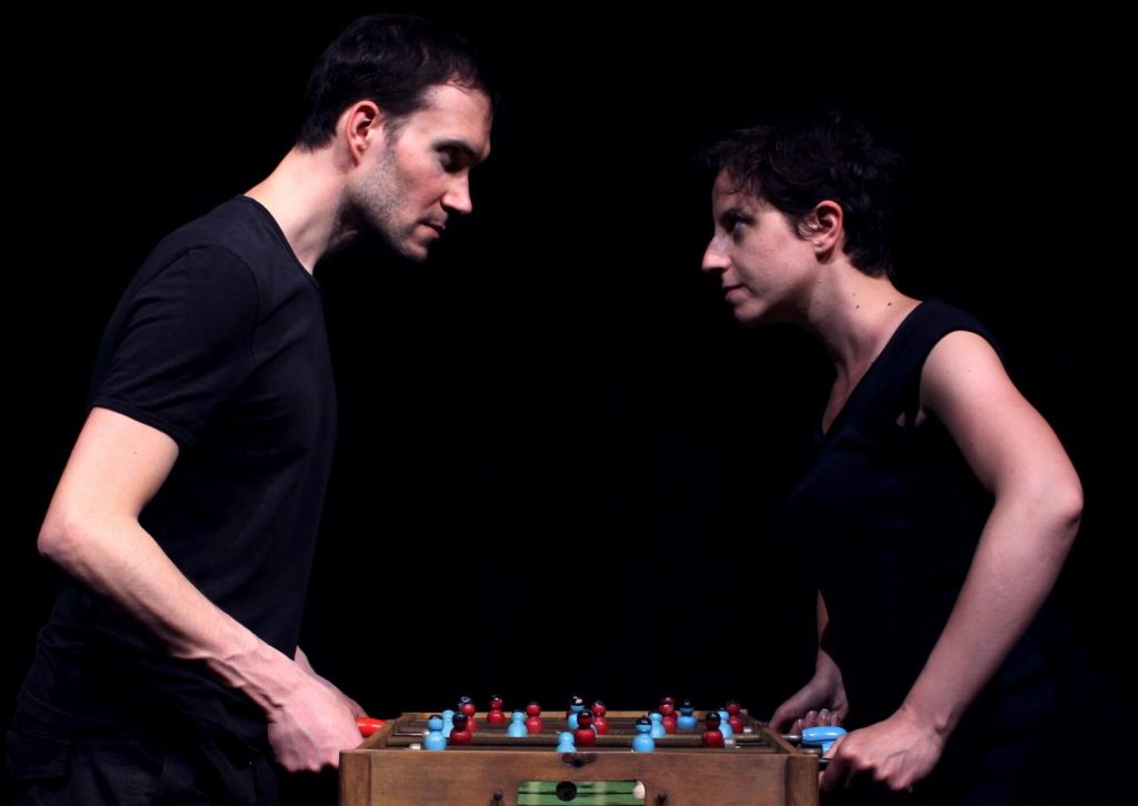 Laura Zeolli e Fabio Bisogni della Compagnia praticidealisti (fondazioneteatro.ch)