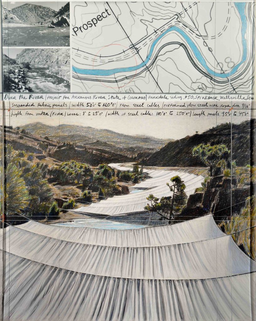 Christo, Over the River, Project for Arkansas River, State of Colorado, Parkdale Siding, #42, 1996